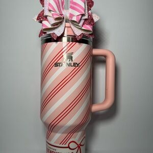 Stanley X Target 2025 Holiday Exclusive STRAWBERRY TWIST 40oz BNWT + Custom Bow